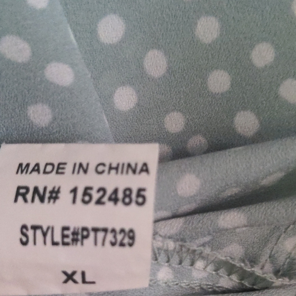 EUC✨ PAPERMOON XL mint/light blue Coraley 3/4 Tie Sleeve Blouse from Stitchfix - Picture 16 of 17